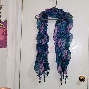 Blue and purple scarf